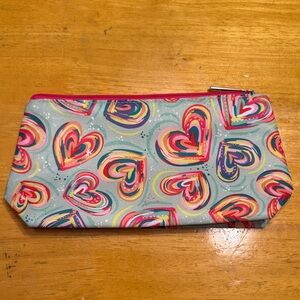 Clinique Hearts cosmetic bag. New